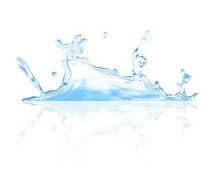 Realistic blue water splash. Vector icon. EPS10 Stock Illustration