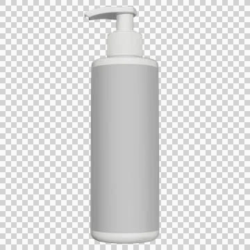 Realistic Body Lotion 3D Rendering Mockup Template Stock Illustration