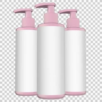 Realistic Body Lotion 3D Rendering Mockup Template Illustrazione stock