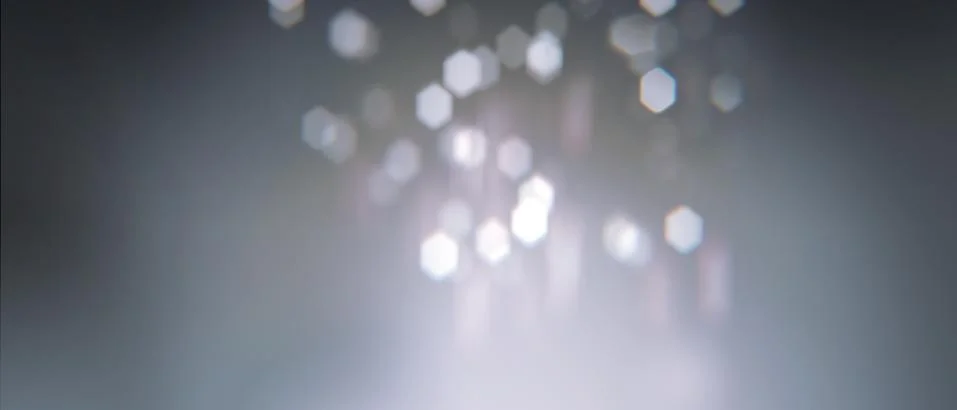 Realistic bokeh with geometric hexagonal iris. Stock Illustration