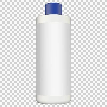 Realistic Bottle 3D Rendering Mockup Template Stock Illustration