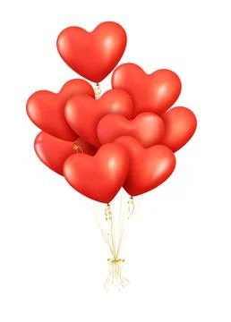 Realistic bounce red balloons Stock-Illustration