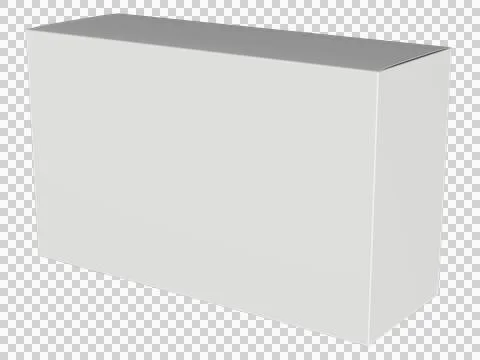 Realistic Box 3D Rendering Mockup Template Illustrazione stock