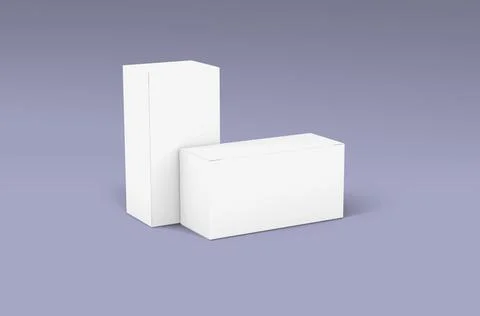 Realistic box packaging mockup for tea advertising on clean background. Stock Illustration