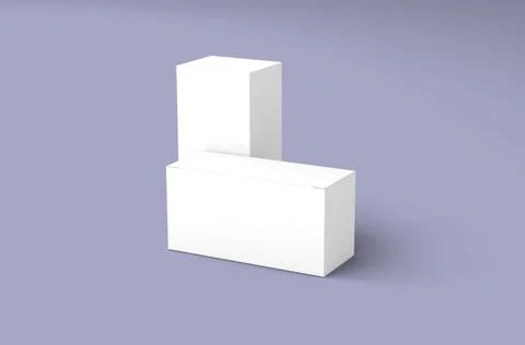 Realistic box packaging mockup for tea advertising on clean background. Stock Illustration