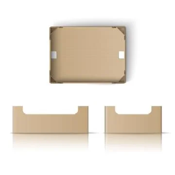 Realistic box template イラスト素材
