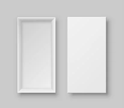 Realistic box two view isolated on grey background Stock Illustration