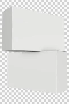 Realistic Boxes 3D Rendering Mockup Template Stock Illustration