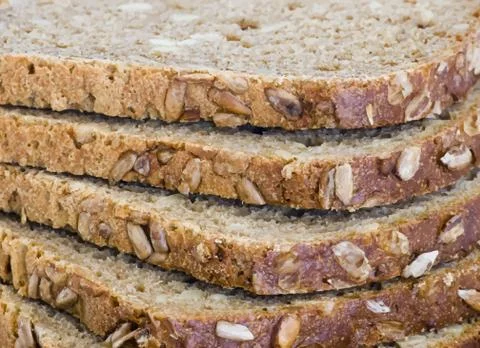 Realistic bread slices. Vector eps10 Illustrazione stock