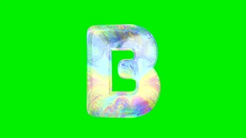 Realistic brick and soap bubble texture alphabet Video stock 333206631