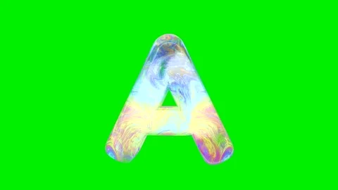 Realistic brick and soap bubble texture alphabet Stock Footage 333206635