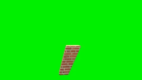 Realistic brick texture comma punctuation mark 스톡 동영상 333204394
