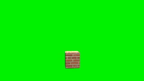 Realistic brick texture dot full stop punctuation mark Stock Footage 333204392