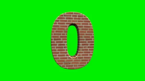 Realistic brick texture number Stock Footage 333204413
