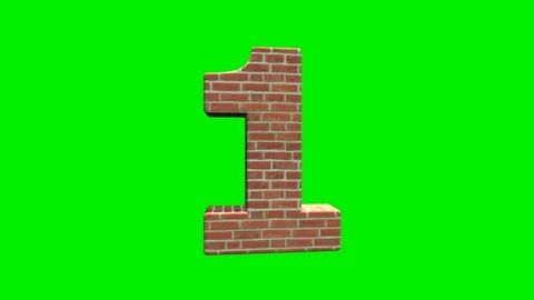 Realistic brick texture number Stock Footage 333204429