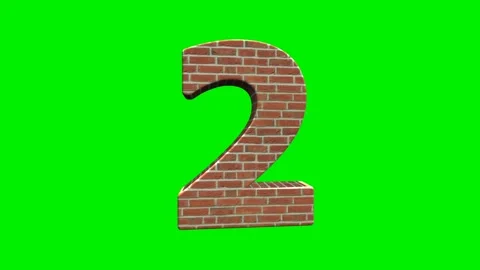 Realistic brick texture number Stock Footage 333204431