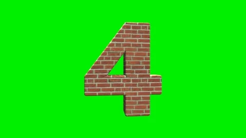 Realistic brick texture number Stock Footage 333204433