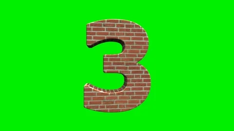 Realistic brick texture number Stock Footage 333204441