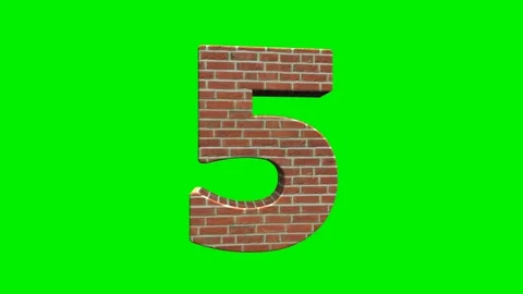 Realistic brick texture number Stock Footage 333204460