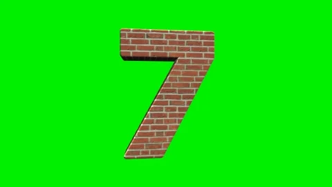 Realistic brick texture number Stock Footage 333204462