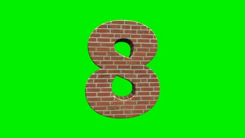 Realistic brick texture number Stock Footage 333204509