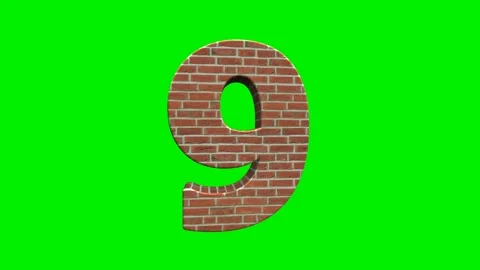 Realistic brick texture number Stock Footage 333204514