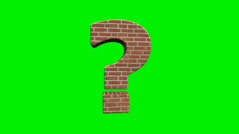 Realistic brick texture question mark Stock Footage 333204414