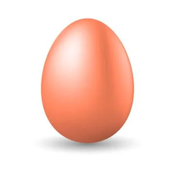 Realistic brown egg Stock Illustration