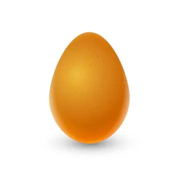 Realistic brown egg on white Stock Illustration