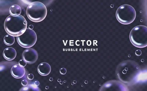 Realistic bubble effect Stock Illustration