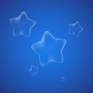 Realistic bubbles, vector spheres with blue background Stock Illustration