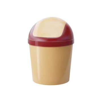Realistic bucket, plastic container, 3d vector bin Stock Illustration