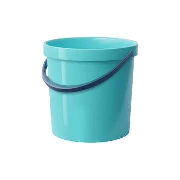 Realistic bucket, plastic container, pail or bin Stock Illustration