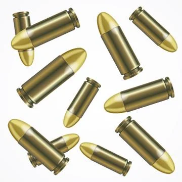 Realistic Bullet Pattern Background. Vector Stockillustratie