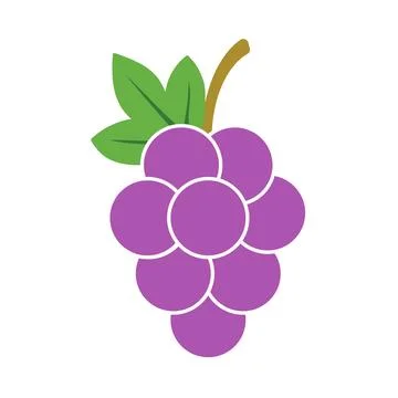 A realistic bunch of grapes isolated on a white background. Stock Illustration