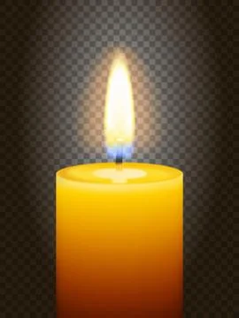 Realistic burning candle Stock Illustration
