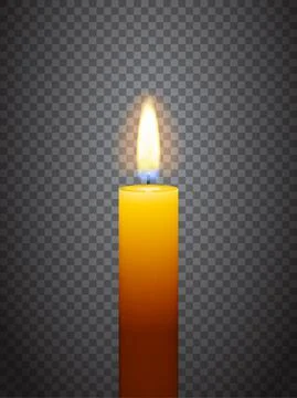 Realistic burning candle Stock Illustration