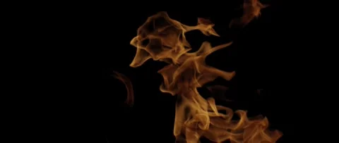 Realistic Burning Ground Fire Effect Premium 4K Fire Background Stock Footage 340076098