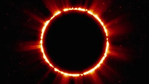 Realistic Burning Sun Sphere with Radiant Solar Flares and Light Rays. 4K Stock Footage 332120808