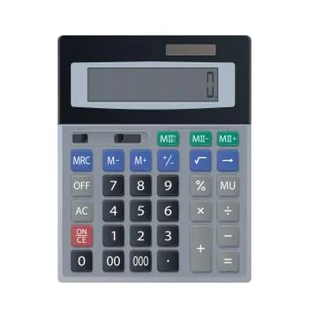 Realistic calculator. Stock Illustration