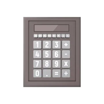 Realistic calculator on a white background. Stock Illustration