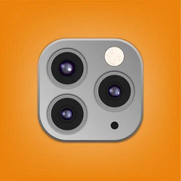 Realistic camera lenses 3D icon isolated イラスト素材