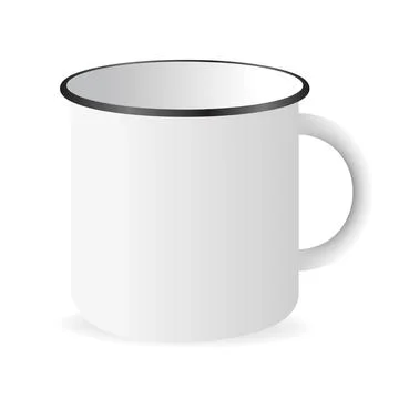 Realistic Camping Mug Ilustración de archivo