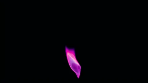 Realistic candle flame isolate on black screen. Stock Footage 224904265