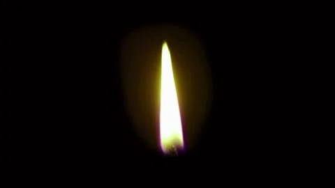 Realistic candle flame isolate on black screen. Stock Footage 224904382