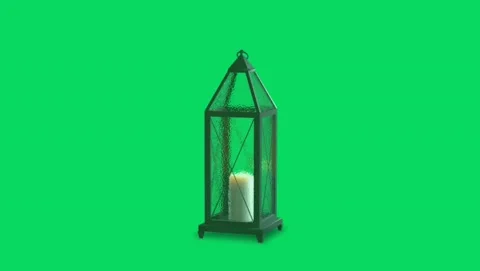 Realistic candle on green background. Stock Footage 145517932