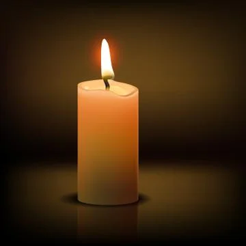 Realistic candle Ilustración de archivo