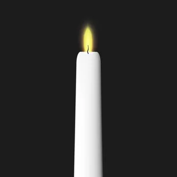 Realistic candle vector illustration Stock Illustration