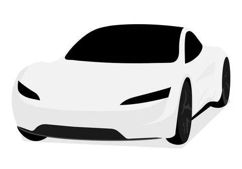 Realistic car isolated on white. Vector car illustration. Stock Illustration