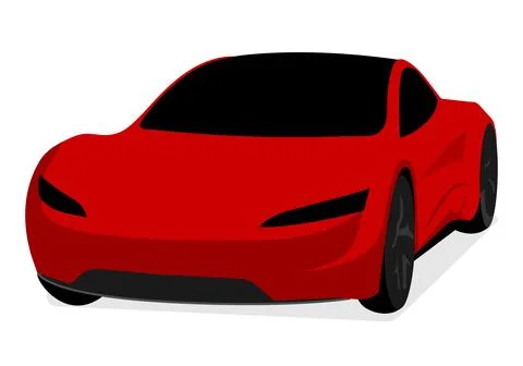 Realistic car isolated on white. Vector car illustration. Stock Illustration
